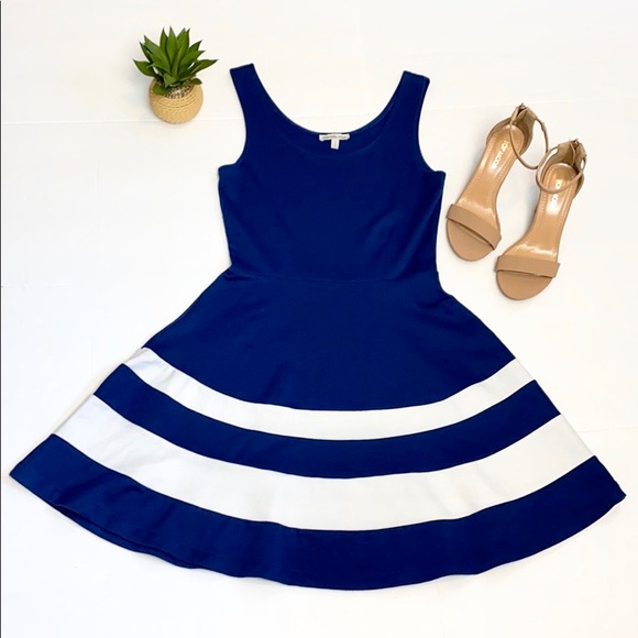 Charlotte Russe Dresses & Skirts - Navy Blue With White Stripes Casual Dress